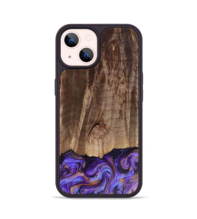 iPhone 14 Wood Phone Case - Allan (Purple, 816481)