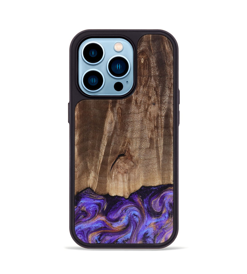 iPhone 14 Pro Wood Phone Case - Allan (Purple, 816481)
