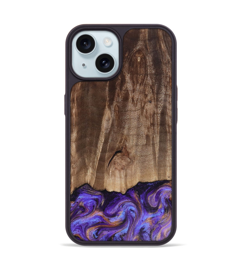 iPhone 15 Wood Phone Case - Allan (Purple, 816481)