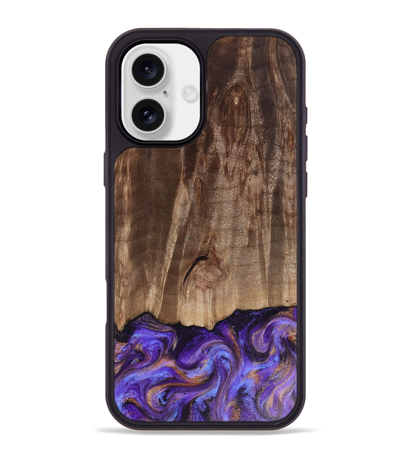 iPhone 16 Plus Wood Phone Case - Allan (Purple, 816481)