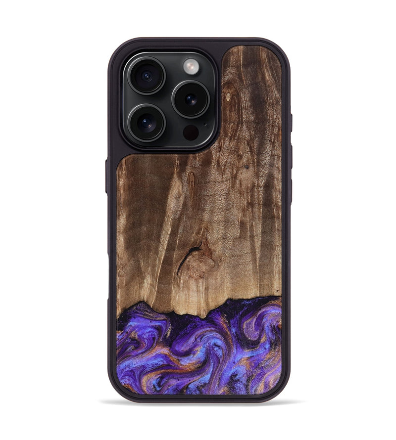 iPhone 16 Pro Wood Phone Case - Allan (Purple, 816481)