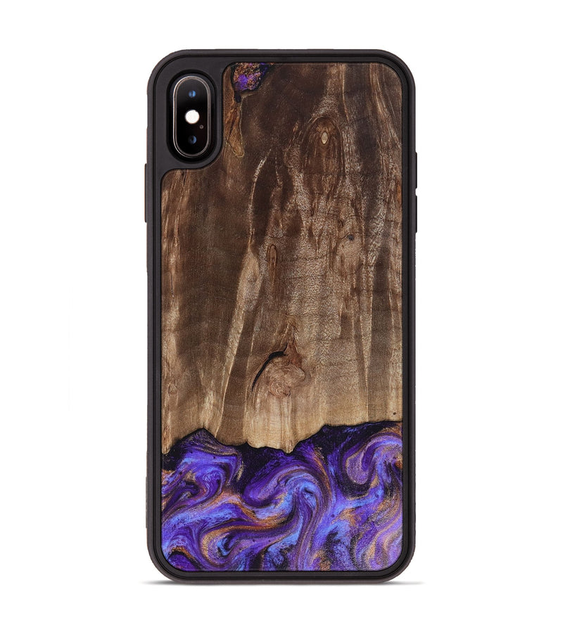 iPhone Xs Max Wood Phone Case - Allan (Purple, 816481)