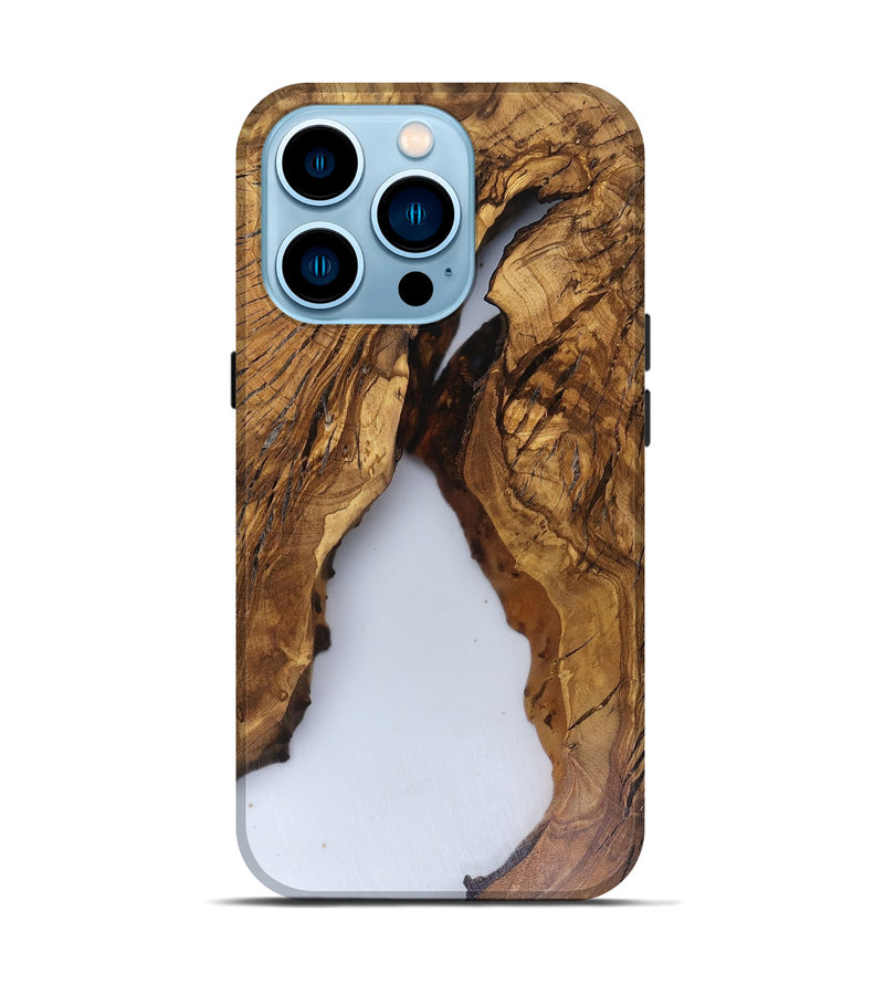 iPhone 14 Pro Wood Live Edge Phone Case - Cecile (Clear, 816487)