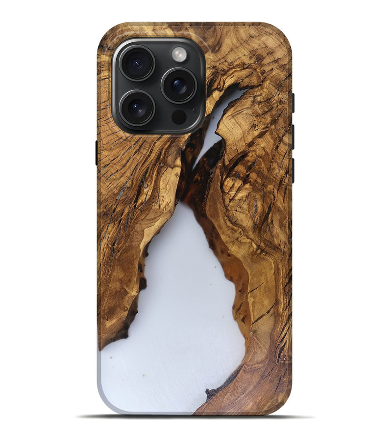 iPhone 16 Pro Max Wood Live Edge Phone Case - Cecile (Clear, 816487)
