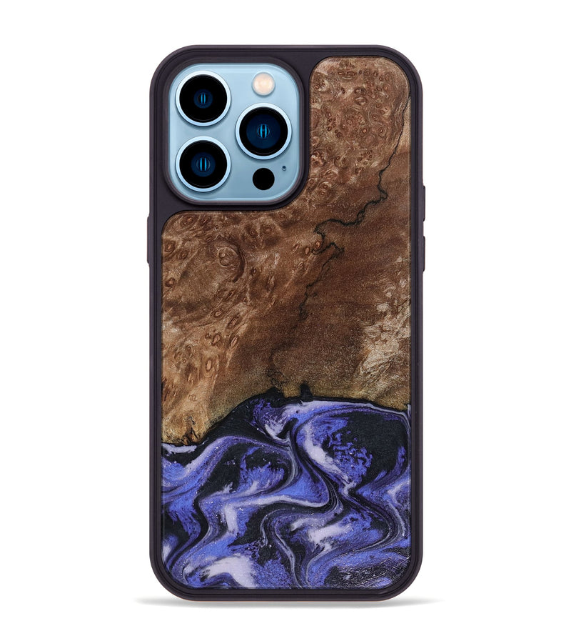 iPhone 14 Pro Max Wood Phone Case - Archer (Purple, 816504)