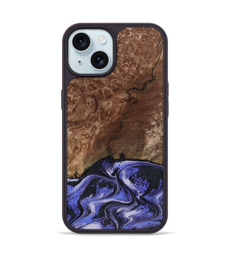 iPhone 15 Wood Phone Case - Archer (Purple, 816504)