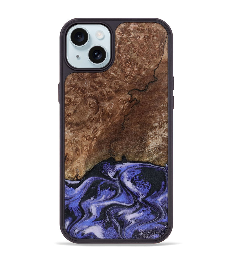 iPhone 15 Plus Wood Phone Case - Archer (Purple, 816504)