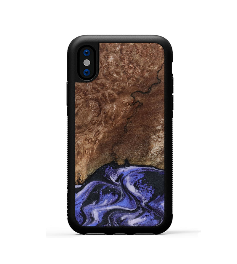 iPhone Xs Wood Phone Case - Archer (Purple, 816504)