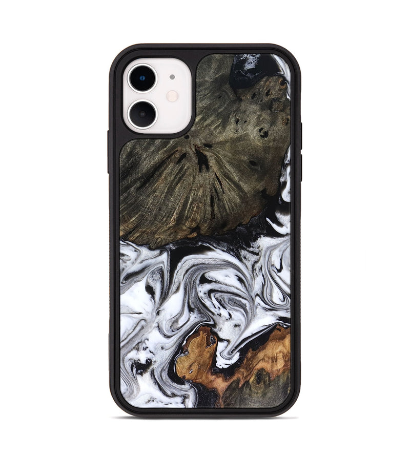 iPhone 11 Wood Phone Case - Carrie (Black & White, 816510)