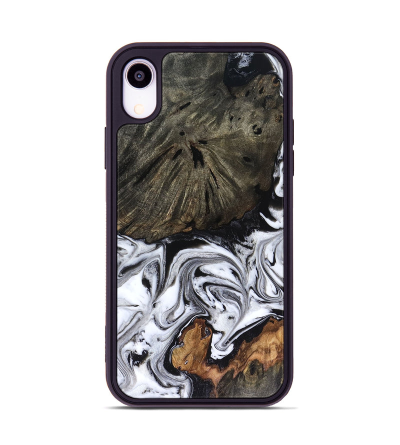 iPhone Xr Wood Phone Case - Carrie (Black & White, 816510)