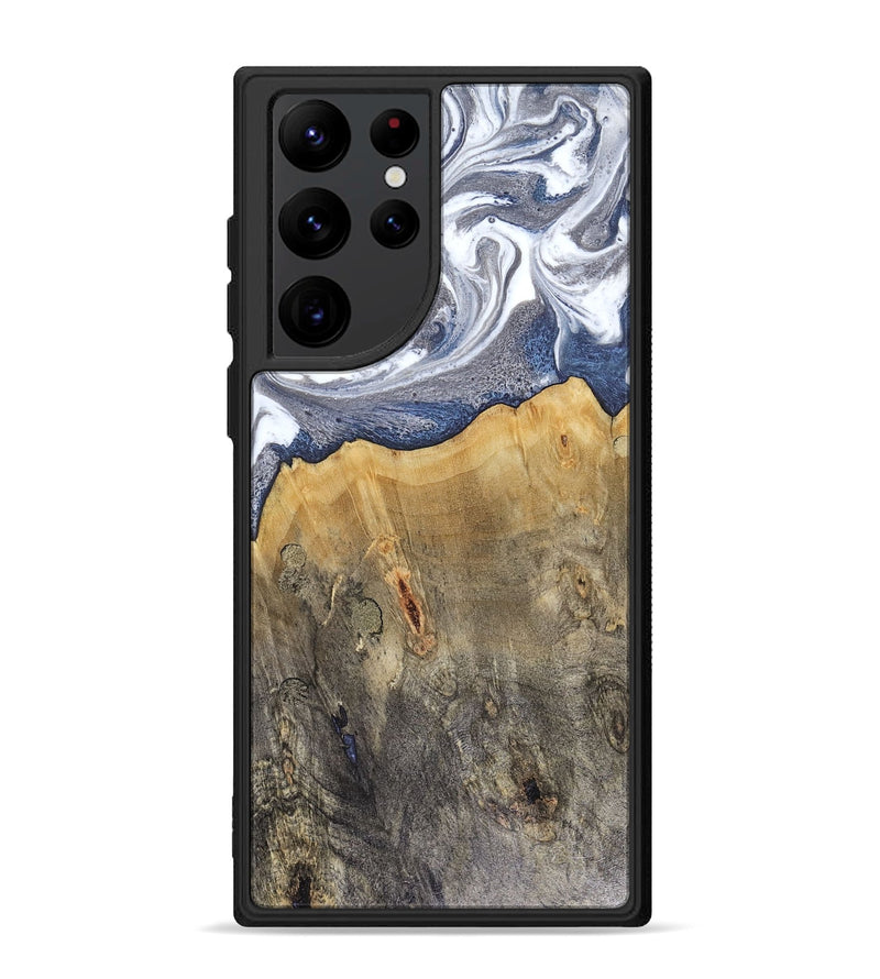 Galaxy S22 Ultra Wood Phone Case - Shante (Blue, 816522)