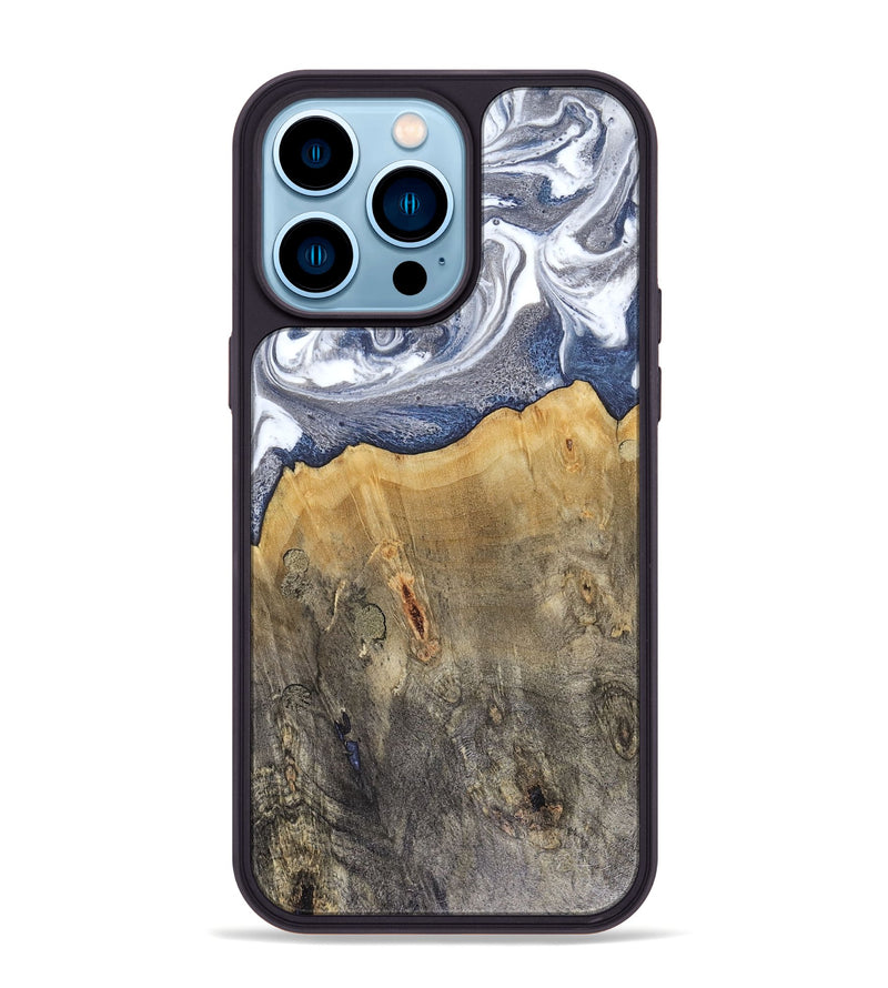 iPhone 14 Pro Max Wood Phone Case - Shante (Blue, 816522)