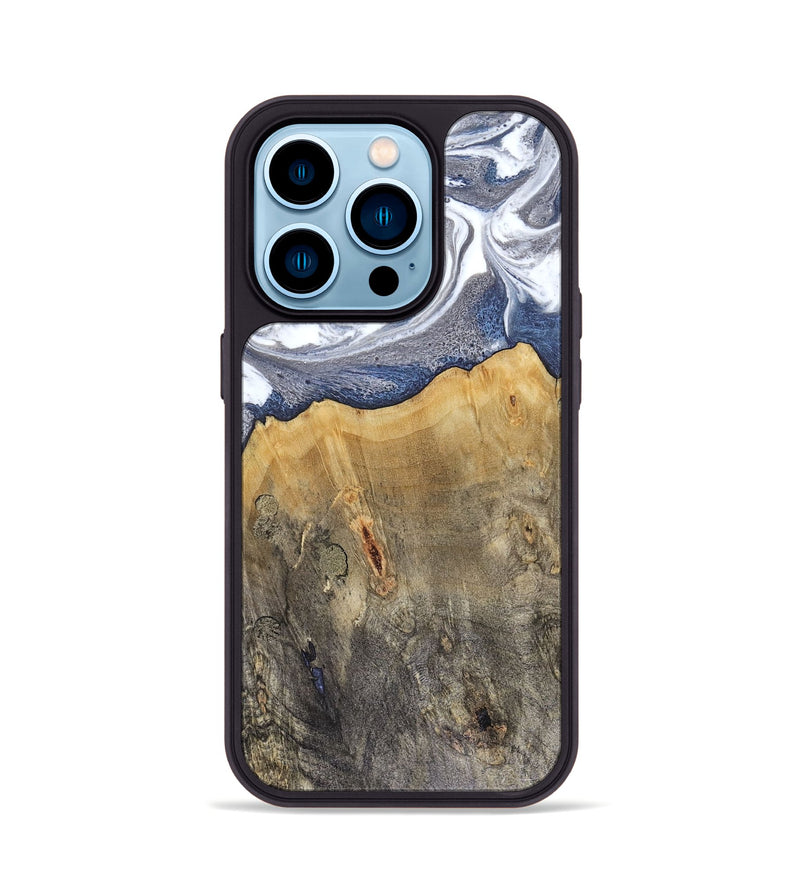 iPhone 14 Pro Wood Phone Case - Shante (Blue, 816522)