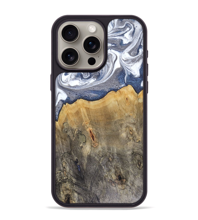 iPhone 15 Pro Max Wood Phone Case - Shante (Blue, 816522)