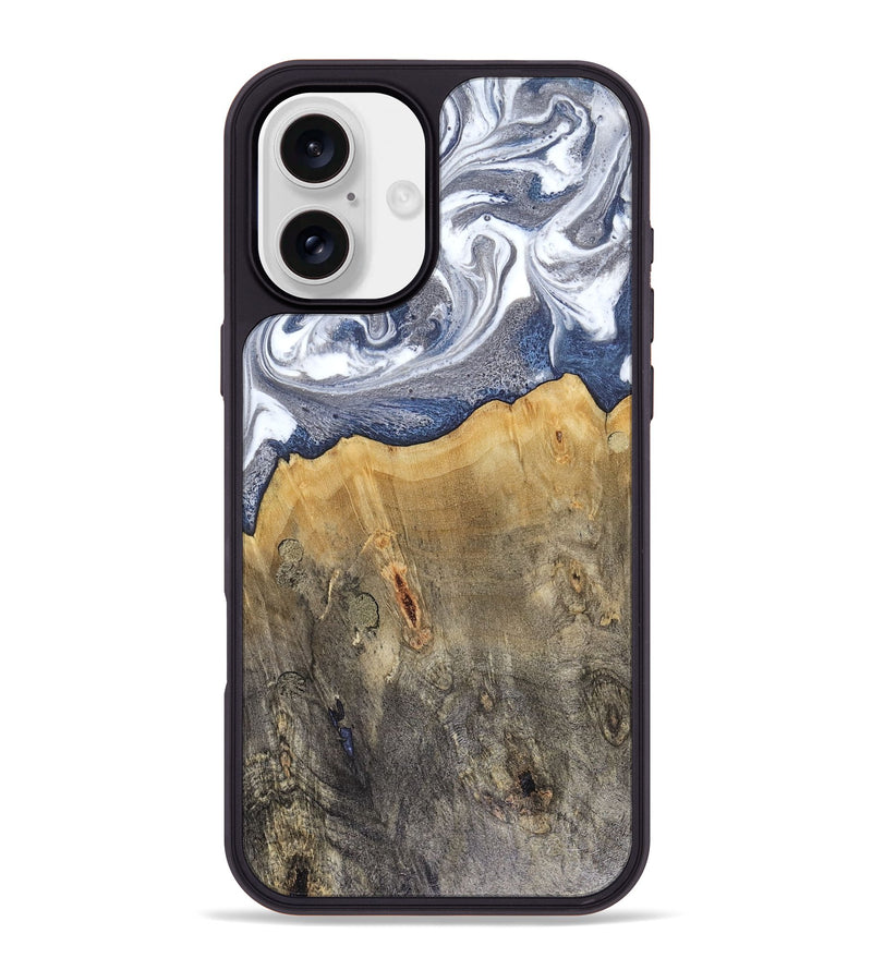 iPhone 16 Plus Wood Phone Case - Shante (Blue, 816522)