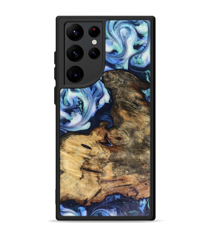 Galaxy S22 Ultra Wood Phone Case - Tyler (Blue, 816523)