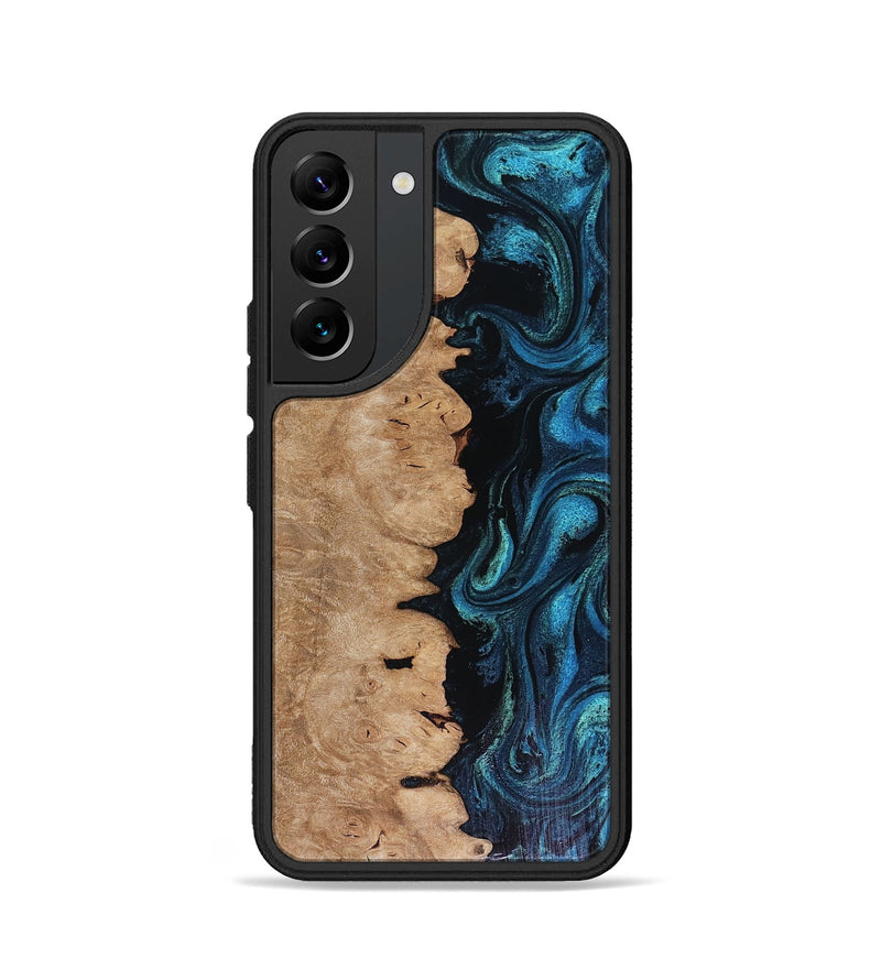 Galaxy S22 Wood Phone Case - Inga (Blue, 816524)