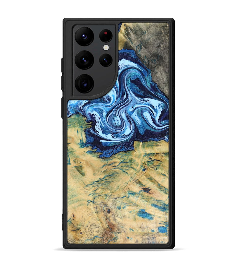Galaxy S22 Ultra Wood Phone Case - Lotta (Blue, 816525)