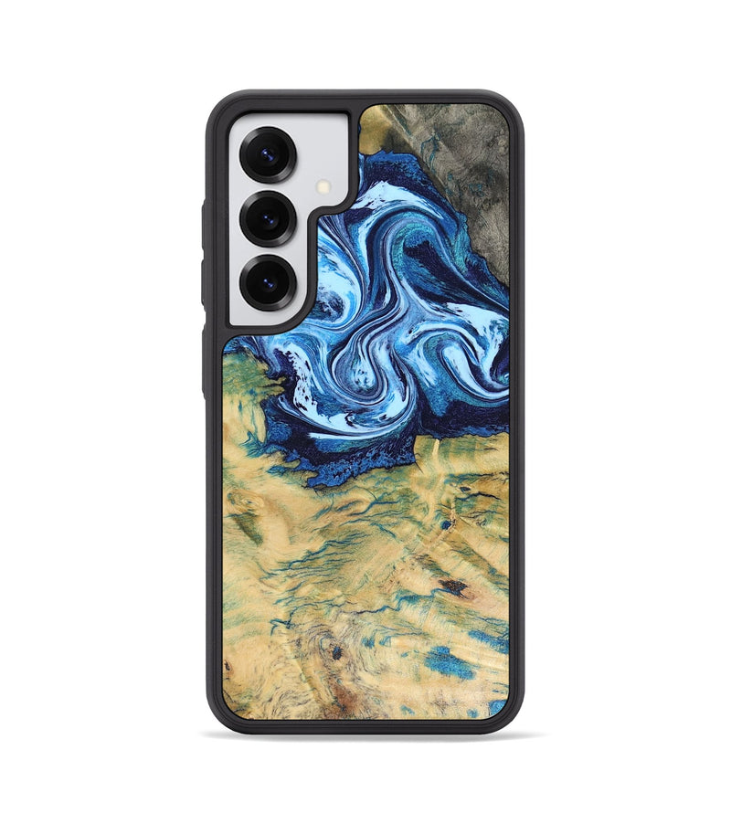 Galaxy S25 Wood Phone Case - Lotta (Blue, 816525)