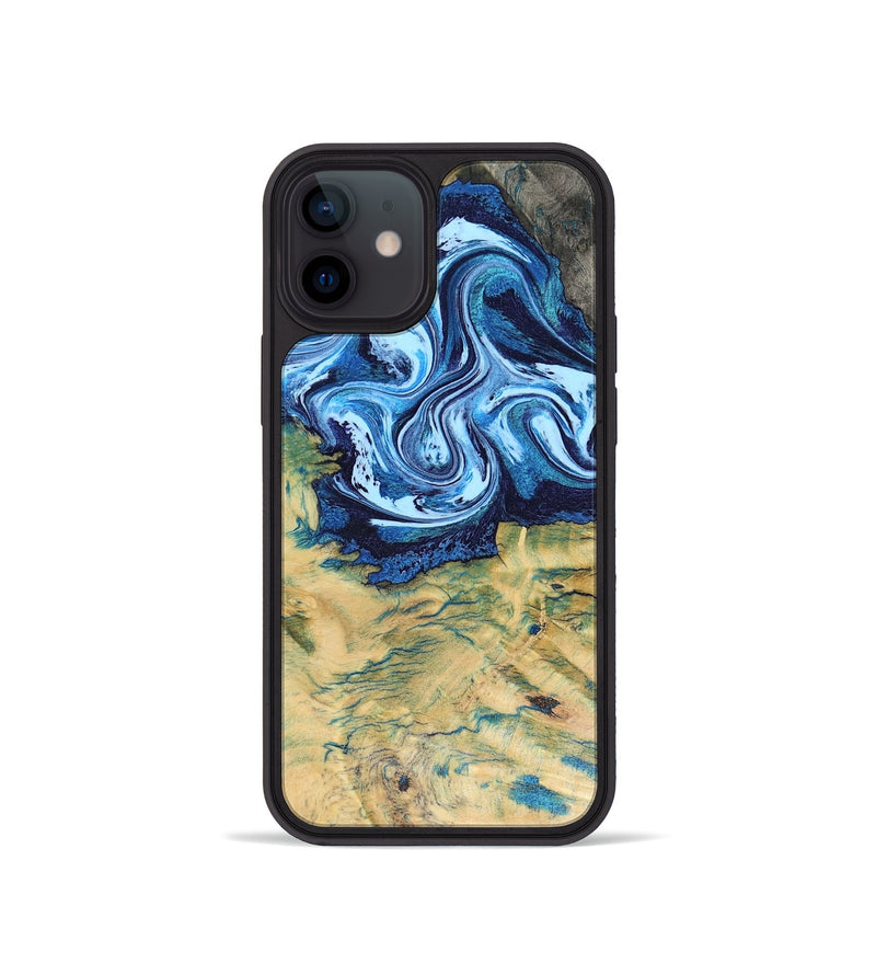 iPhone 12 mini Wood Phone Case - Lotta (Blue, 816525)