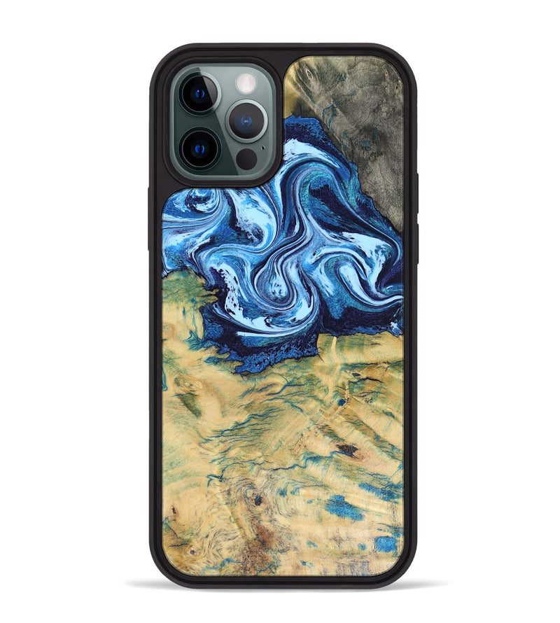 iPhone 12 Pro Max Wood Phone Case - Lotta (Blue, 816525)
