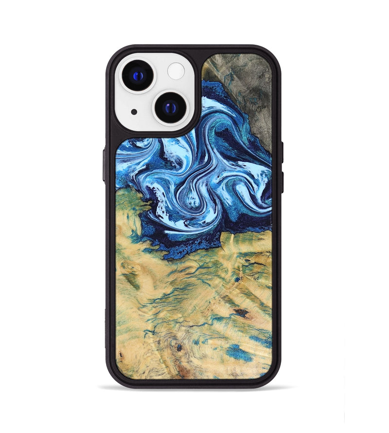 iPhone 13 Wood Phone Case - Lotta (Blue, 816525)