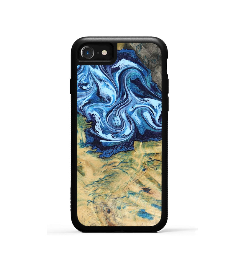 iPhone SE Wood Phone Case - Lotta (Blue, 816525)