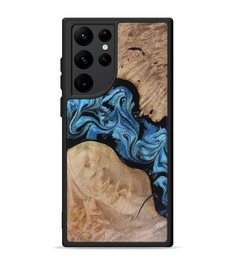 Galaxy S22 Ultra Wood Phone Case - Sibyl (Blue, 816526)