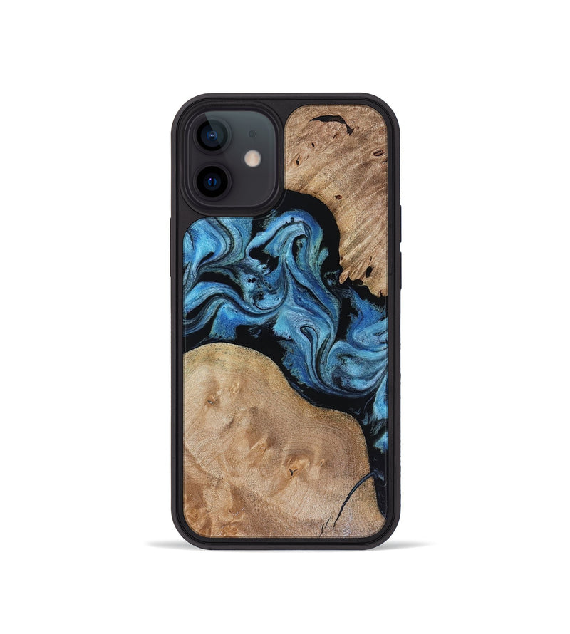 iPhone 12 mini Wood Phone Case - Sibyl (Blue, 816526)