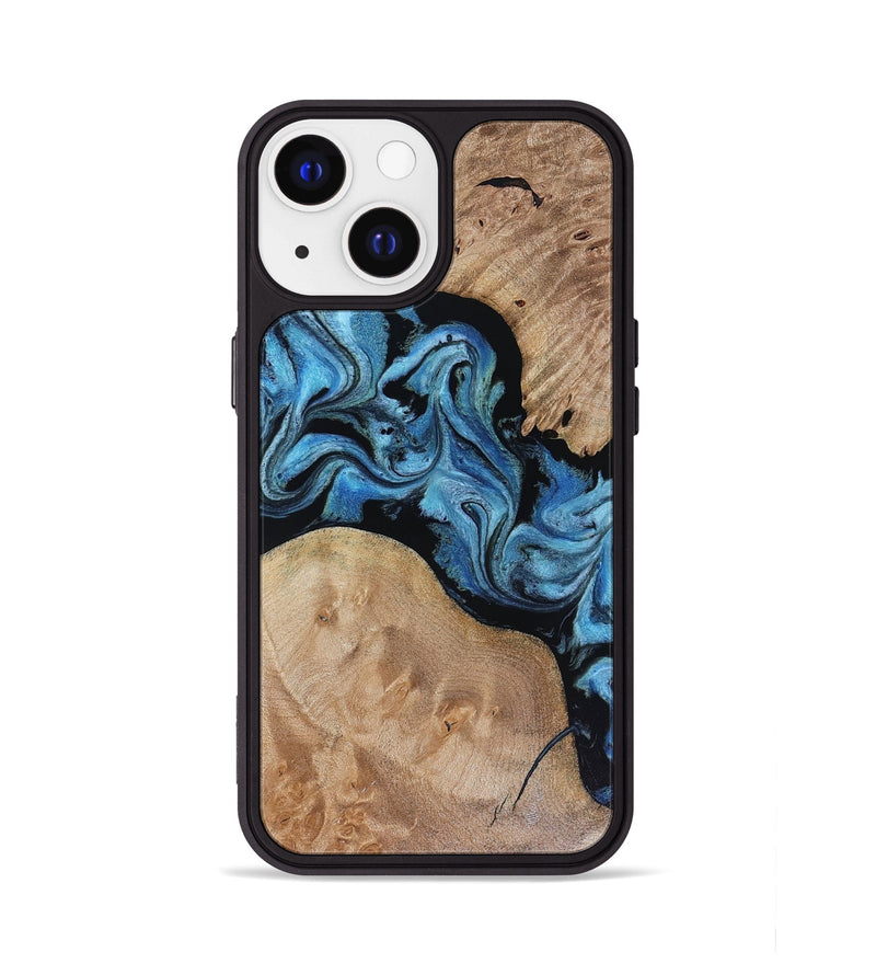 iPhone 13 Wood Phone Case - Sibyl (Blue, 816526)