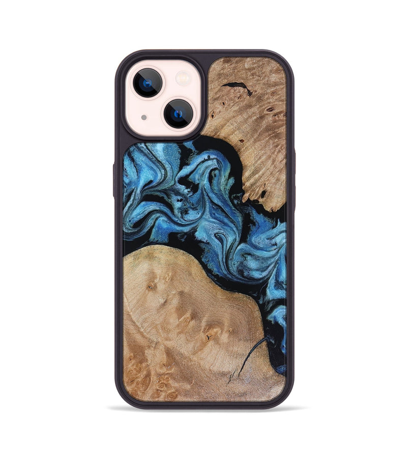 iPhone 14 Wood Phone Case - Sibyl (Blue, 816526)