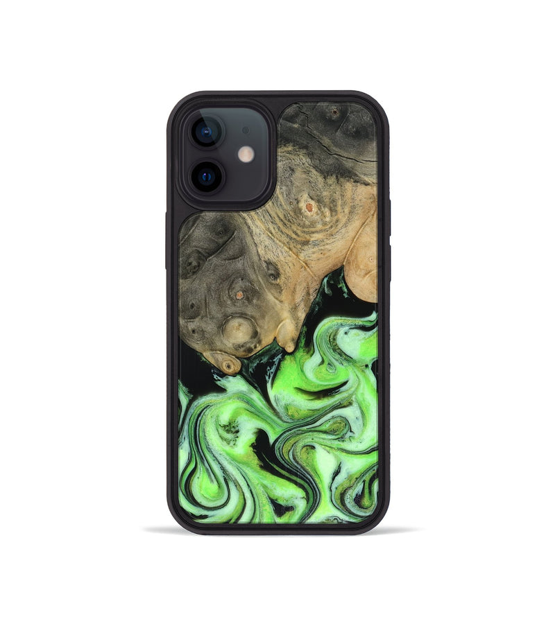 iPhone 12 mini Wood Phone Case - Dash (Green, 816527)