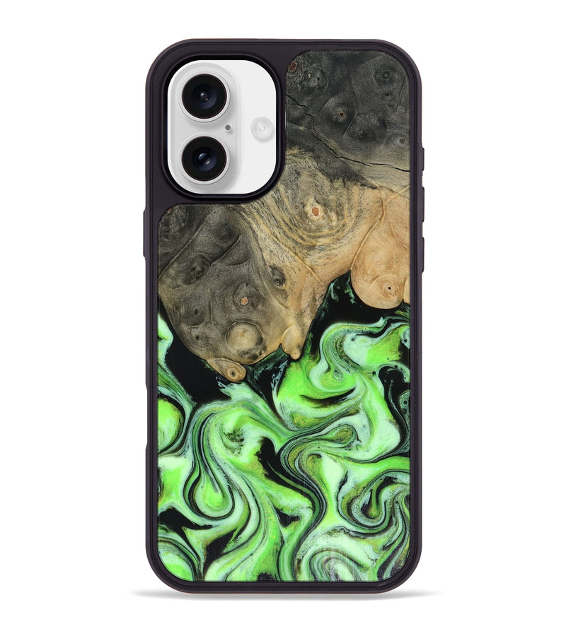 iPhone 16 Plus Wood Phone Case - Dash (Green, 816527)