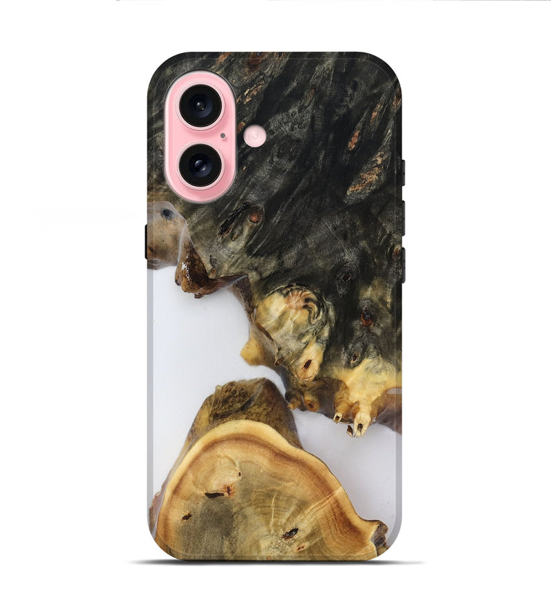 iPhone 16 Wood Live Edge Phone Case - Renae (Clear, 816570)