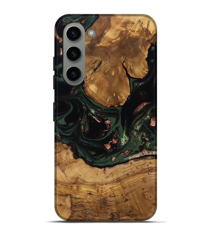 Galaxy S23 Plus Wood Live Edge Phone Case - Elijah (Green, 816578)