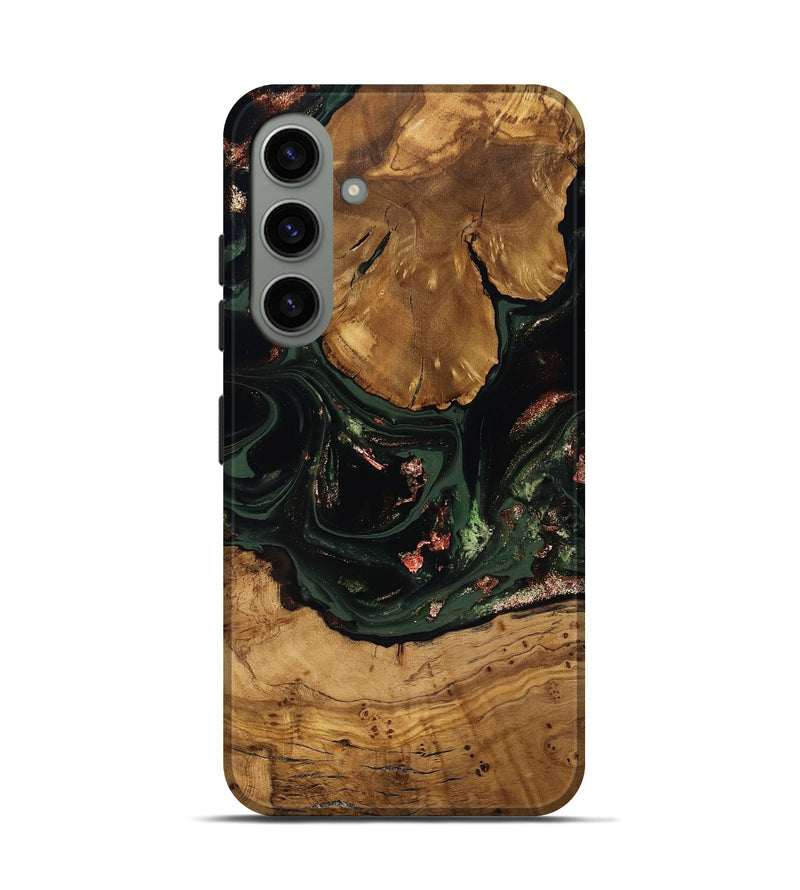 Galaxy S24 Wood Live Edge Phone Case - Elijah (Green, 816578)