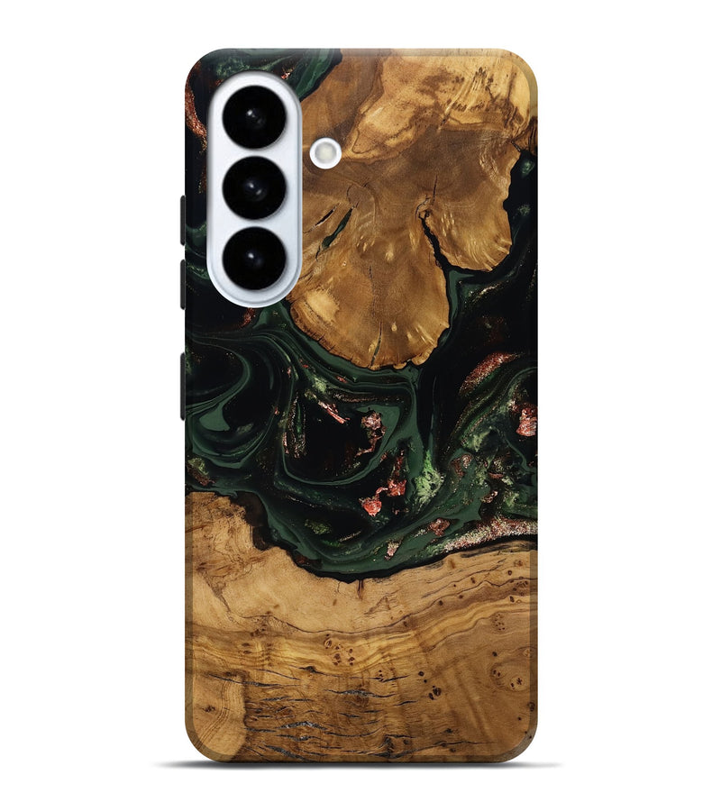 Galaxy S26 Plus Wood Live Edge Phone Case - Elijah (Green, 816578)