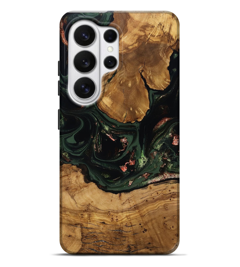 Galaxy S26 Ultra Wood Live Edge Phone Case - Elijah (Green, 816578)