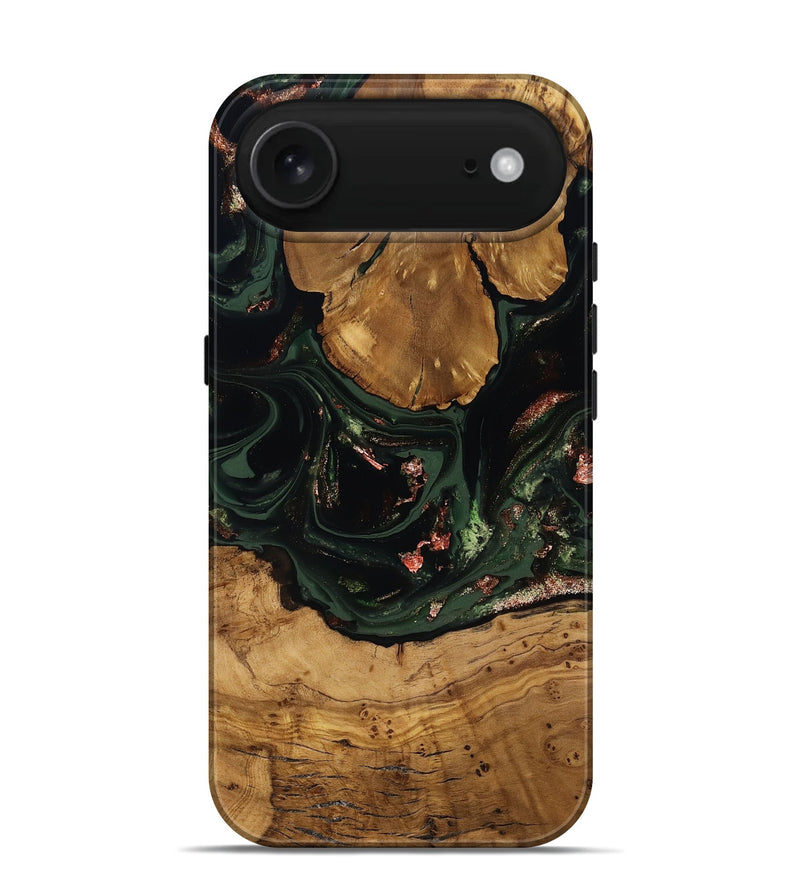 iPhone 17 Air Wood Live Edge Phone Case - Elijah (Green, 816578)