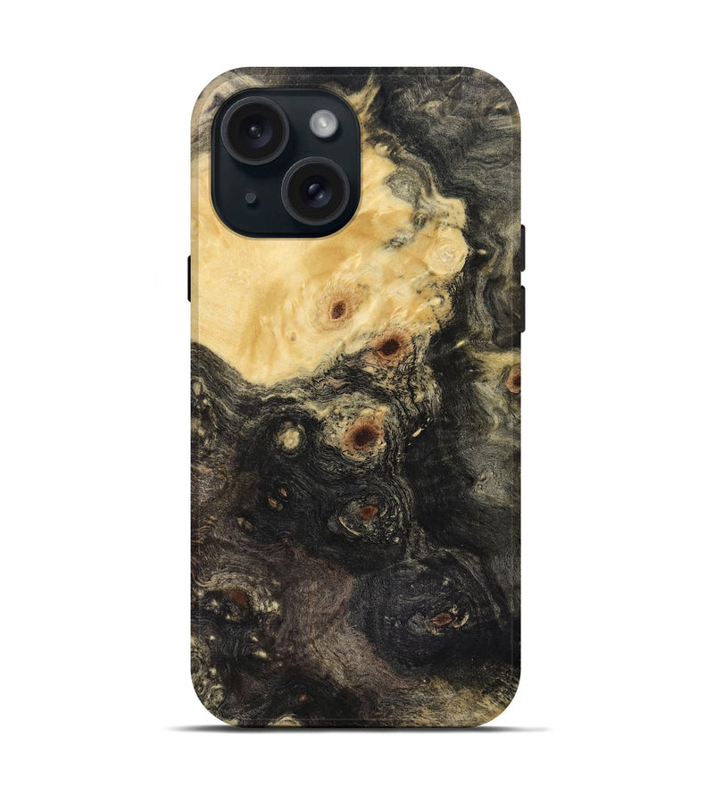 iPhone 15 Wood Live Edge Phone Case - Melvin (Wood Burl, 816580)