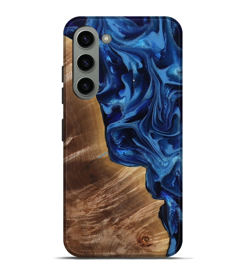 Galaxy S23 Plus Wood Live Edge Phone Case - Vernie (Blue, 816581)
