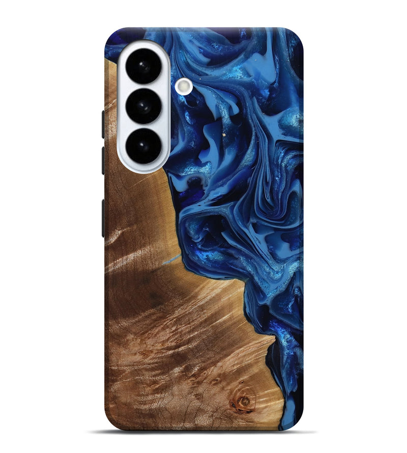Galaxy S26 Plus Wood Live Edge Phone Case - Vernie (Blue, 816581)