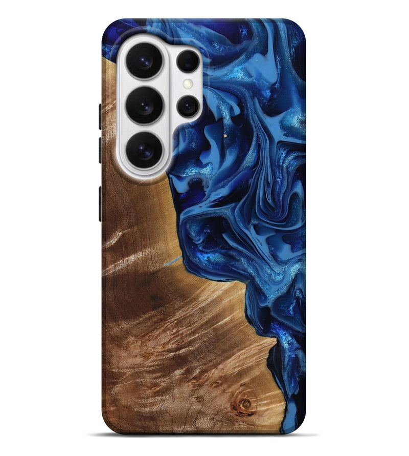 Galaxy S26 Ultra Wood Live Edge Phone Case - Vernie (Blue, 816581)