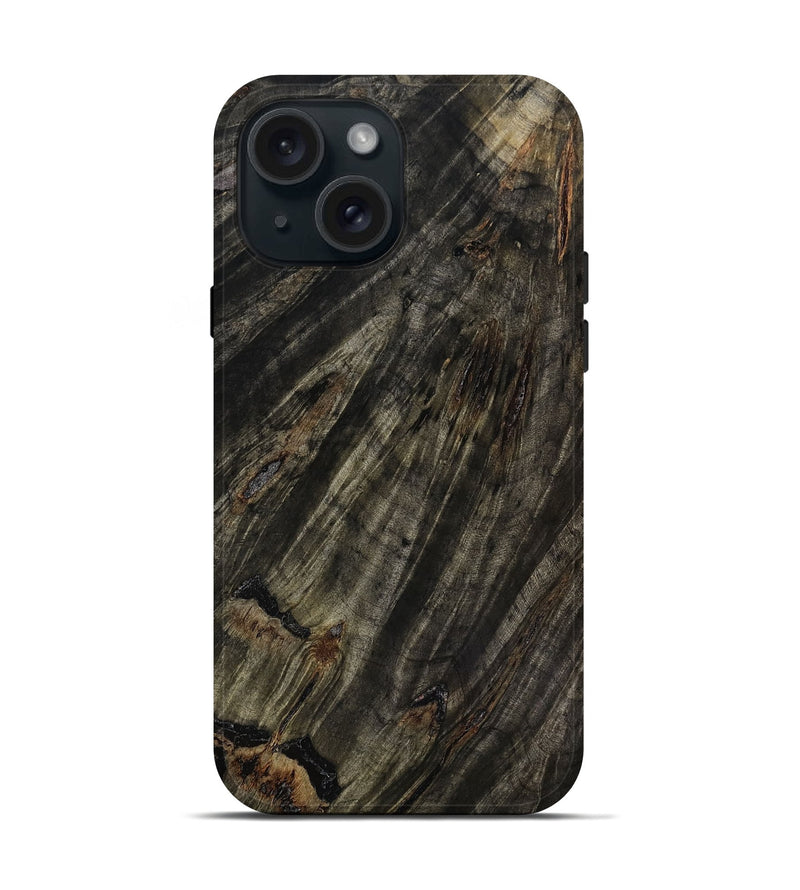 iPhone 15 Wood Live Edge Phone Case - Truman (Wood Burl, 816585)
