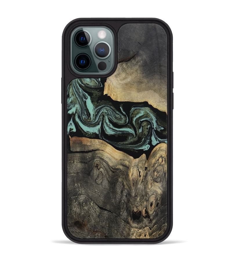 iPhone 12 Pro Max Wood Phone Case - Pamala (Green, 816600)