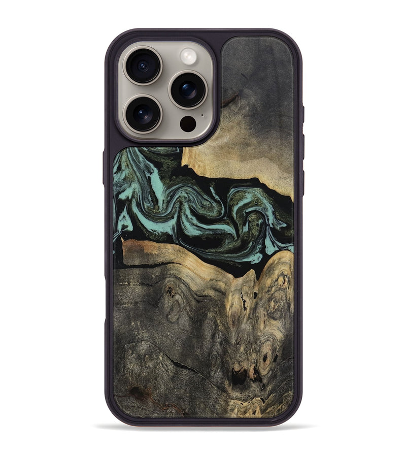 iPhone 16 Pro Max Wood Phone Case - Pamala (Green, 816600)