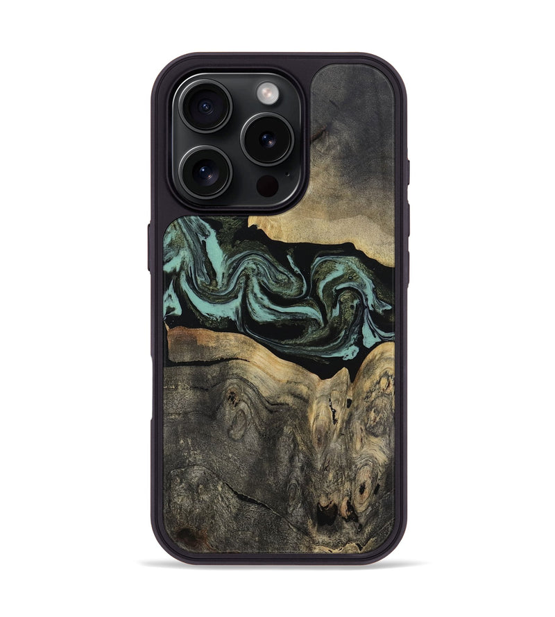 iPhone 16 Pro Wood Phone Case - Pamala (Green, 816600)