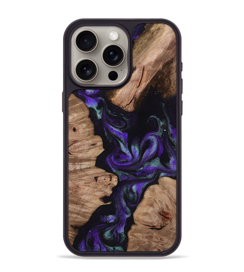 iPhone 15 Pro Max Wood Phone Case - Gillian (Purple, 816609)