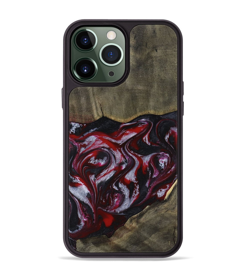iPhone 13 Pro Max Wood Phone Case - Royalty (Red, 816612)