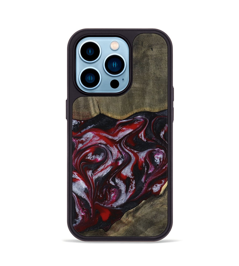 iPhone 14 Pro Wood Phone Case - Royalty (Red, 816612)